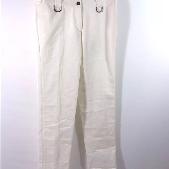White Burberry pants NWOT 30” Low rise - Picture 5 of 8